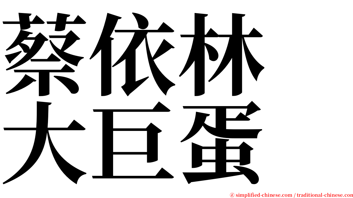 蔡依林　大巨蛋 serif font